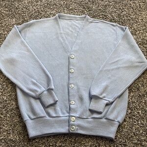 Men's Light Blue Cardigan Sweater